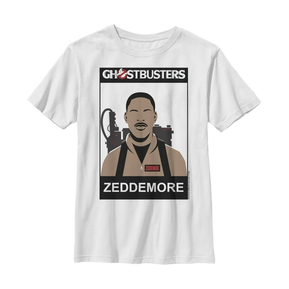Boy's Ghostbusters Zeddemore 2D Cell Shade  Graphic Tee White X Large