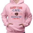 thumbnail image 2 of Candy Cane Cafe Hoodie Sweatshirt Unisex 2X-Large Pink, 2 of 5