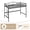 black, variant on Space-Saving Twin Metal Loft Bed Frame – Heavy Duty 400 lbs Capacity, Adjustable Ladder, Full Safety Guardrail, Noise-Free, Easy Assembly, No Box Season Needed – Silver Gray