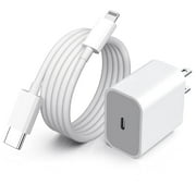 USB C Fast Charger 20W PD Fast Adapter Type C Power Wall Charger with Cable Compatible iPhone 13/13 Pro Max/12/12 Mini/12 Pro/12 Pro Max/11/11 Pro Max/Xs Max/XR/X,iPad,3 feet