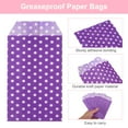 thumbnail image 3 of Uxcell 100Pcs Bolsas de Papel Kraft para Dulces, 6" x 3" Bolsas de Regalo Planas a Prueba de Grasa, Puntos Morados, 3 of 6