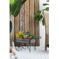 thumbnail image 6 of A&B Home Wooden Trolley Cart Plant Stand 24.4" x 12.6" x 15.4", 6 of 9