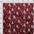 thumbnail image 3 of oneOone Cotton Poplin Twill Maroon Fabric Christmas Tree Sewing Fabric By The Yard Printed Diy Clothing Sewing Supplies 56 Inch Wide, 3 of 4