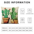 thumbnail image 5 of COMIO  Throw Pillow Covers Vintage Plant Cartoon Green Cactus Cacti Farmhouse Decor Succulent Pot Prickly&nbsp;Pear Cushion Case Two Cactus, 5 of 5