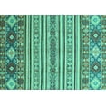 thumbnail image 1 of Ahgly Company Indoor Rectangle Oriental Turquoise Blue Modern Area Rugs, 2' x 5', 1 of 4