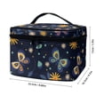 thumbnail image 6 of HELLHERO Portable Cosmetic Makeup Bag Makeup Cosmetic Bag Multi-Function Makeup Organizer Fold Flat Travel Make Up Organizer Portable, Butterflies and Flowers, 6 of 6