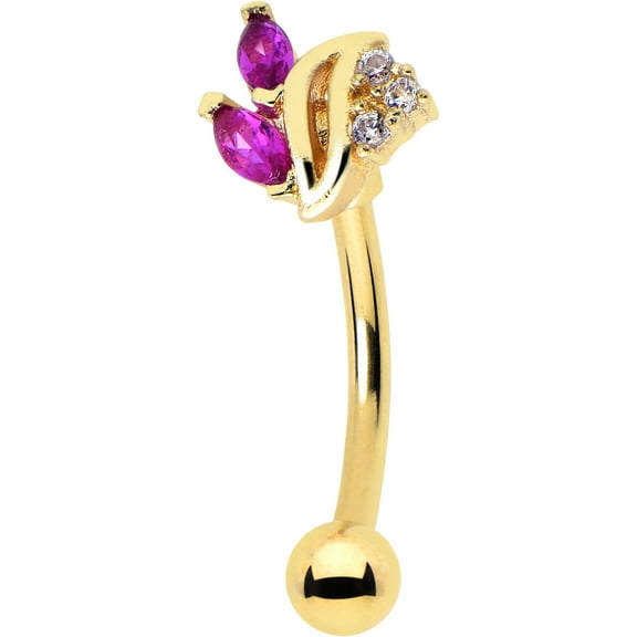 Body Candy 16G 316L Stainless Steel Bright 8mm Eyebrow Jewelry Cartilage Tragus Conch Rook Swirl Fan Eyebrow Ring 5/16”