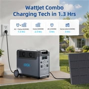 ABOK 3600W 3840Wh Solar Generator with 400W Solar Panel, LiFePO4 Portable Power Station for Home Backup, RV, Camping & Hurricane Outages (Ark3600+PV400)