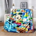 thumbnail image 3 of Manta de felpa suave con dibujos animados de Disney Mickey Minnie, manta de franela para sala de estar, dormitorio, cama, sofá, funda de picnic, 3 of 5