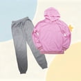 thumbnail image 5 of NAISIBABY Outfit Sets for Girls, Comfy Pullover Elastic Waist Long Sleeved Hooded Sweatshirt With Sweatpants Pink Size 12, 5 of 5