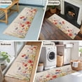 thumbnail image 6 of Spring Floral Large Area Rugs for Bedroom Living Room, Soft Non Slip Carpet Bedside Rug, Colorful Summer Botanical Flowers Vintage Rectangular Floor Cover Kitchen Accent Rug 2'x6' for Office, 6 of 9