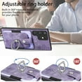 thumbnail image 3 of Jiahe Cover for Samsung Galaxy Note 20 Ultra, Wallet Case with Built-in 360°Rotation Ring Stand,Anti-Drop Shockproof Credit Card Slots Lens Protector Cover,Support Magnetic Car Mount,, purple, 3 of 8