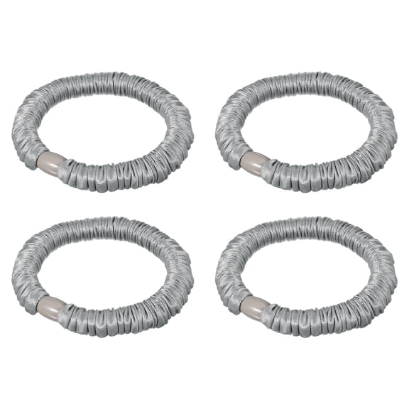 Uxcell 4 Pcs Thin Hair Scrunchies, Silk Hair Ties Satin Scrunchies Ponytail Holders for  Women Girls Different Hairstyles, Wedding Party Gifts, Blue Gray