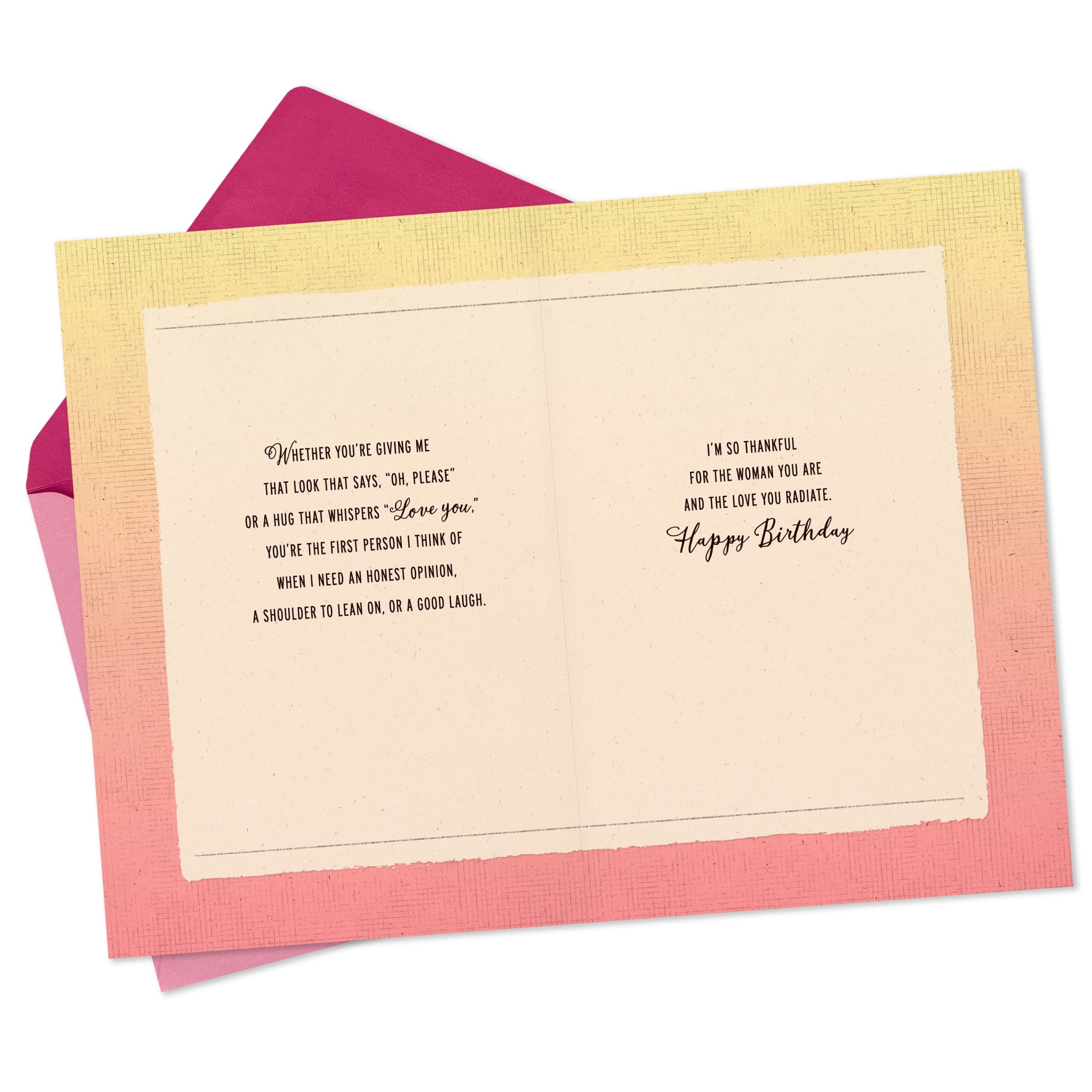 Hallmark Mahogany Birthday Card for Sister (Thankful for the Love You Radiate)