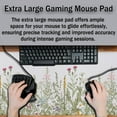 thumbnail image 4 of Large Mouse Pad Wildflower Desk Mats Office Mouse Pads Keyboard Mousepads Oversized Mouse Pad Non-Slip Rubber Base Waterproof with Stitched Edges 35.4 X 15.7 for Game Office,, 4 of 6