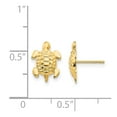 thumbnail image 3 of Real 14kt Yellow Gold Madi K Turtle Post Earrings; for Adults and Teens; for Women and Men, 3 of 3