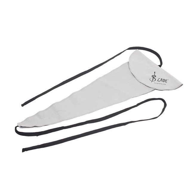 Alto Tenor Saxophone Cleaning Tool Pull Through Ultrafine Fiber Material Cloth for Sax Inside Tube Gray