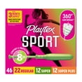 thumbnail image 1 of Tampones Playtex Sport Multipack, Absorción Regular/Súper/Súper Plus, 46 unidades, 1 of 4