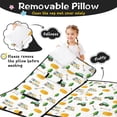 thumbnail image 3 of Tractor and Trees White Pattern Teens Toddler Nap Mat with Pillow, Sleeping Mat Bag for Preschool Daycare 50"x20", 3 of 6