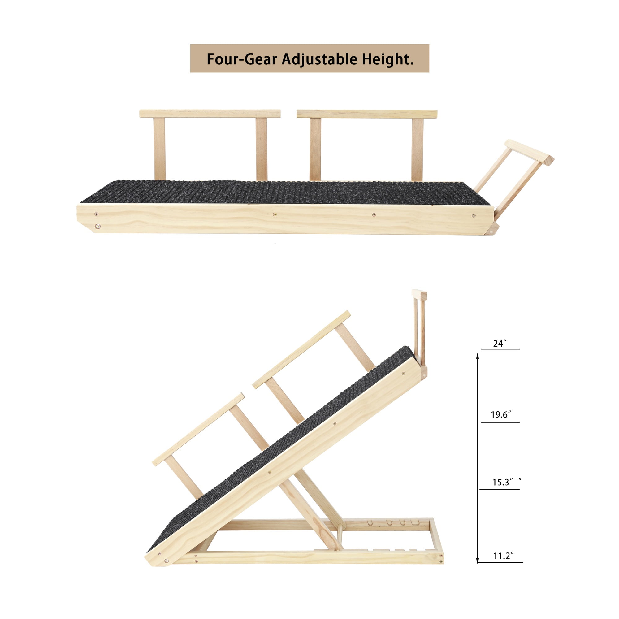 Pefilos Dog Ramp for Car 63'' Folding Pet Ramp for Large Dogs with Non-Slip Rug Surface Portable Dog Car Ramp for SUV Car & Truck, Black Pefilos Dog Ramp for Car 63'' Folding Pet Ramp for Large Dogs with Non-Slip Rug Surface Portable Dog Car Ramp for SUV Car & Truck, Black