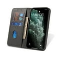 thumbnail image 3 of Leather Wallet iPhone 13 Pro Case (Black) Magnetic Folio Card Slot Holder Flip Kickstand Shockproof Cover, 3 of 5