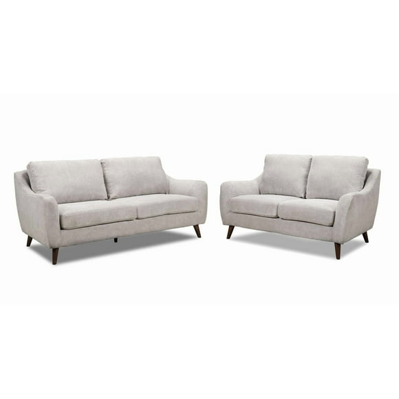 Topline Home Furnishings Ensemble mobilier 2 pièces : sofa et causeuse beige