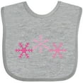 thumbnail image 3 of Inktastic Pink Snowflakes Boys or Girls Baby Bib, 3 of 4