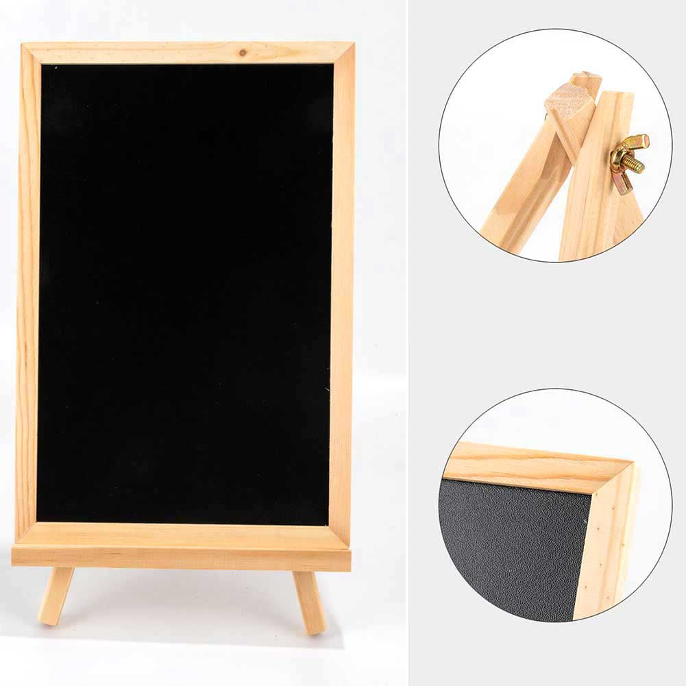 WOODEN CAT FREESTANDING SHAPE 30cm Stand Table Decoration Wood Blackboard 