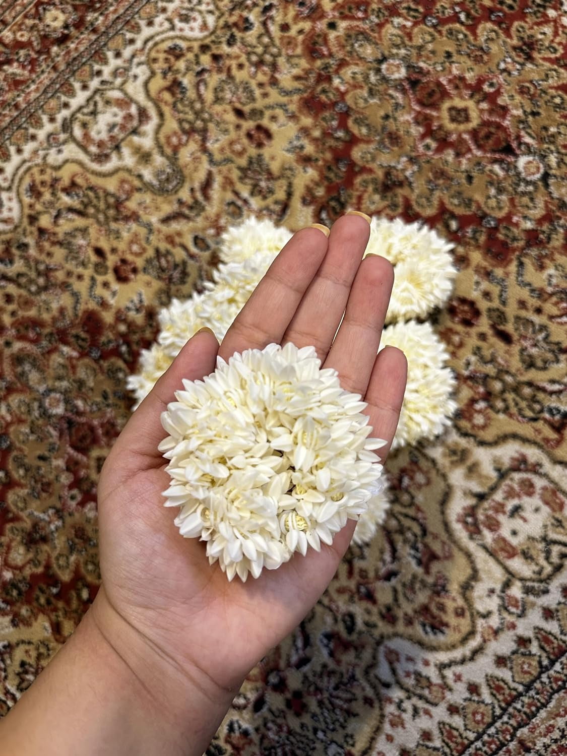 Indian Mogra White Gajra Hair Accessories Gajra Rubber Band for Women (Pack of 2)(White)