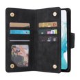 thumbnail image 2 of Allytech Samsung Galaxy A54 5G Wallet Case with Zipper Pocket, Luxury PU Leather Flip Cover with Card Slots & Wrist Strap, Shockproof Kickstand Magnetic Buckle Protective Case for Women Men, Black, 2 of 15