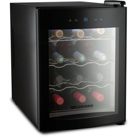- Belwares 12 Bottle Thermoelectric Wine Cooler / Chiller with Digital Temperature Display,