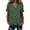 Green, variant on Women's Button Up Ruffle Top Ladies Casual Notch Neck T Shirt Summer Short Sleeve Plain Loose Fit Solid Pullover Comfy Everyday Tee