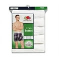 thumbnail image 3 of Fruit of the Loom Men's Solid White Boxer Shorts 5-Pack, 3 of 4