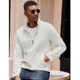 thumbnail image 3 of COOFANDY Mens Varsity Bomber Jacket Casual Lightweight Jackets Fashion Zipper Jackets, 3 of 10