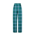 thumbnail image 5 of Aboser Women Pajama Pants Soft Plaid Pjs Buttoms Casual Wide Leg Sleep Pants with Pockets Loungewear Comfy Elastic Waist Pajamas Pants, 5 of 8