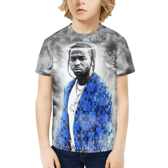 Pop Smoke Kids T-Shirt 3d Printed Graphic T-Shirts Boys And Girls Short Sleeve Shirts For Youth Kids X-Small