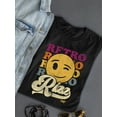 thumbnail image 3 of Retro Rizz - Vintage Winking Emoji Graphic Women's T-shirt, 3 of 4