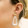 thumbnail image 2 of Bella Uno Women's Geometric Drop Earrings in Recycled Metal, 2 of 5