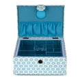 thumbnail image 3 of Dritz Rectangular Sewing Basket, Small, Blue Retro, 3 of 5