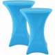 thumbnail image 1 of wonima02 Spandex Cocktail Table Covers Lake Blue, 2 Pack 28x43 inch Fitted Tablecloths Round Highboy Stretch Table Cloths for Party, Bar, Wedding, Birthday, Banquet PTC22E, 1 of 1