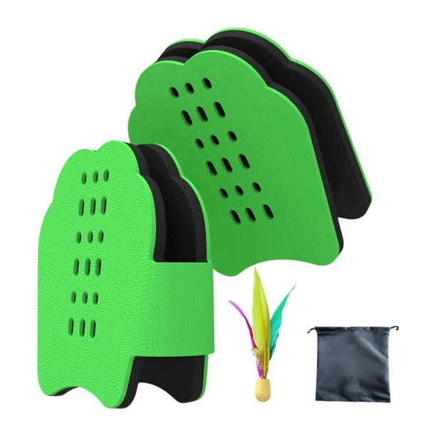 Raquetas de mano de bádminton, volante, paletas portátiles ligeras y transpirables para Verde