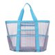 thumbnail image 1 of Bolsa de playa de malla para mujer, juguetes para piscina, natación, gimnasio, artículos esenciales para vacaciones, para ir al trabajo o acampar. Azul rosa, 1 of 9