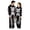 Black, variant on Adult Halloween Relaxed‑Fit One‑Piece Jumpsuit, Hooded Full‑Body Skeleton Pattern Long Sleeve Couple Loungewear