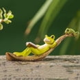 thumbnail image 3 of Cute Frog Garden Statue: Miniature Fairy Garden & Terrarium Decor, Frog Reading on Turtle, Resin Material, for Yard & Patio, 3 of 3