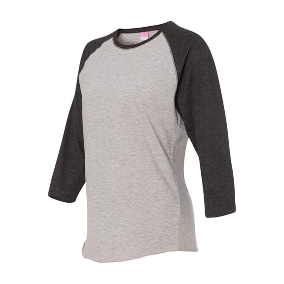 Lat Ladies Baseball Fine Jersey Tee 3530