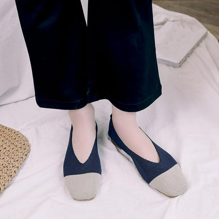 

Xysaqa Slip on Shoes Women Summer Shoes for Women Women Fly Mesh Shallow Mouth Casual Slip-on Flat Shoes Black Shoes Women Savings!
