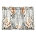 thumbnail image 7 of Yayeee Kitchen Curtains Light Filtering 27"x24" Rod Pocket Short Cafe Window Panel, Beautiful Floral, 7 of 7
