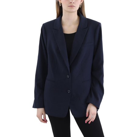 Tahari ASL Womens Plus Office Business Two-Button Blazer