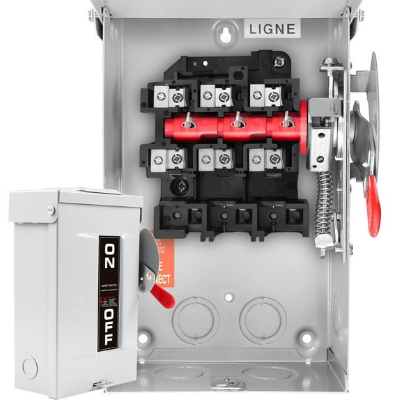 30 Amp Disconnect Switch,3 Pole Safety Switch,Non-Fusible,Indoor&Outdoor,Meeting NEMA 3R Standards,Galvanized Steelï¼?Anti Corrosion and Rust Prevention,10-Year Warranty