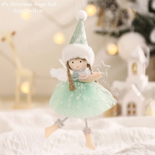 Muñeco de Ángel de Navidad para el hogar, adornos colgantes para árbol de Navidad, decoración navideña, regalos de Año Nuevo, 2024, 2023